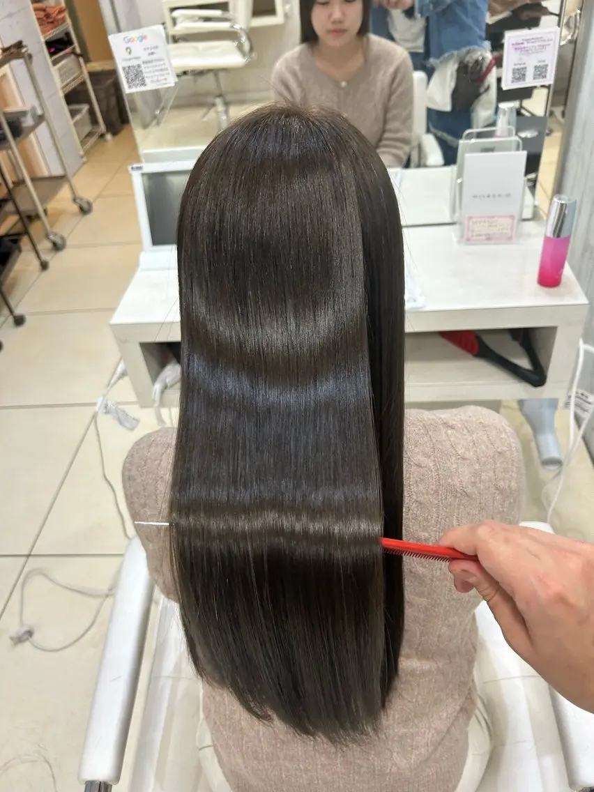 ロング カット ヘアカラー トリートメント 【髪質改善カラー】 瀧田嵐士🇰🇷のヘアスタイル