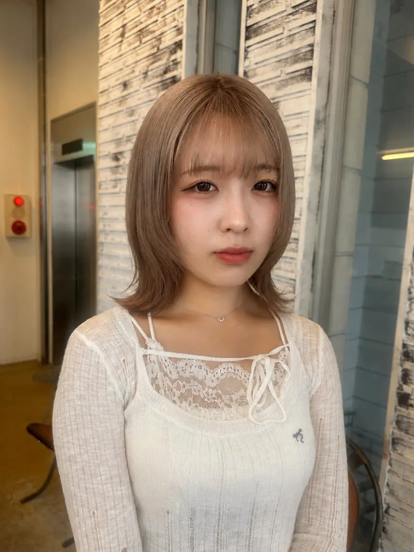 ミディアム カラー ヘアカラー 名古屋カラー ひかりのヘアスタイル