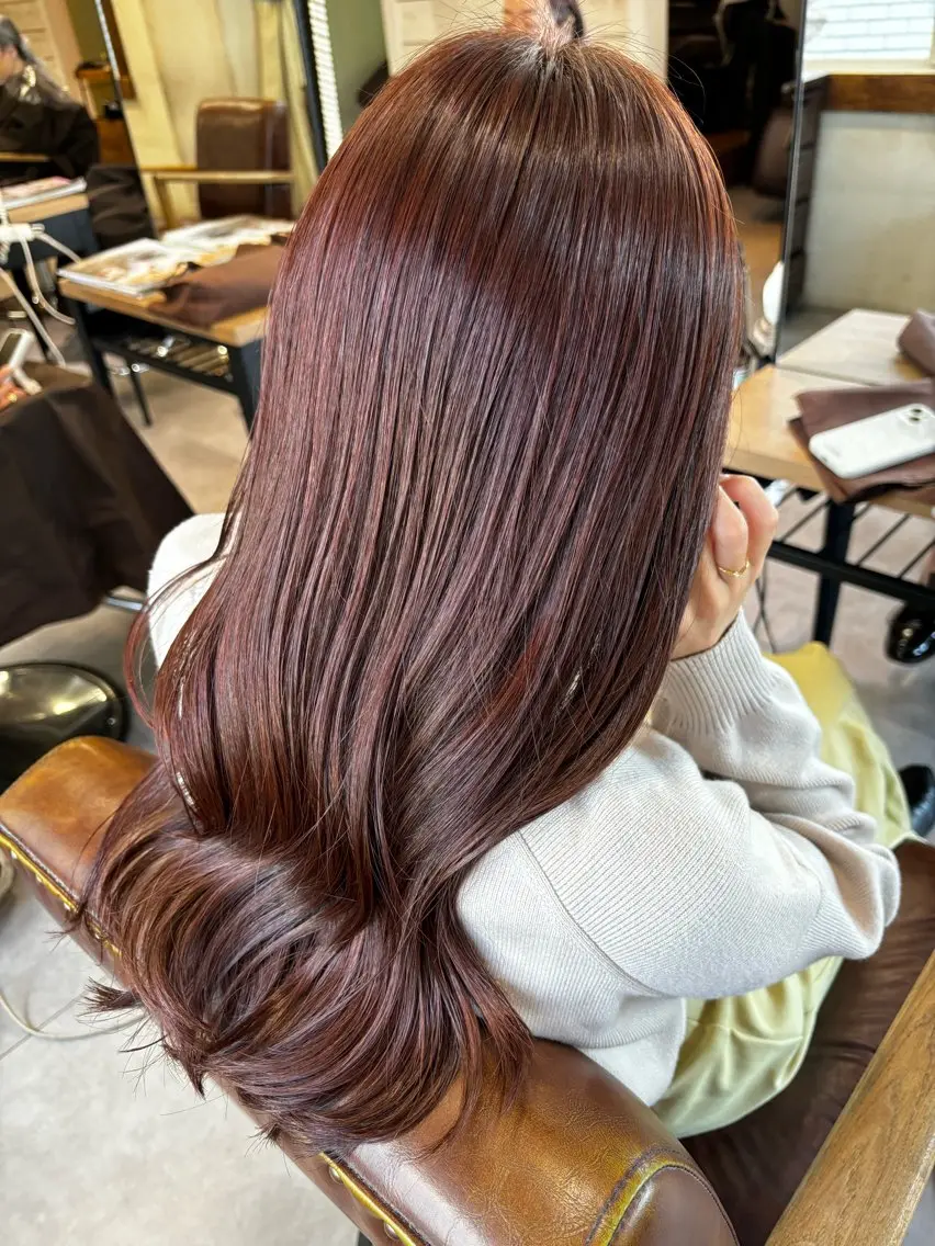 ロング カラー ヘアアレンジ ベージュカラー ブラウンカラー ピンクカラー ピンクベージュ ピンクブラウン 似合わせhair🔸 アサダ タカコ🔸のヘアスタイル