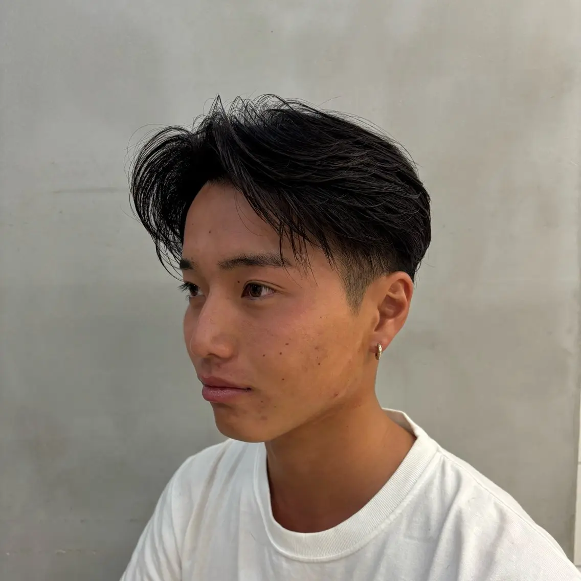 パーマ メンズ カット パーマ トリートメント ヘアセット 表参道/スパイキー /センターパートのヘアスタイル