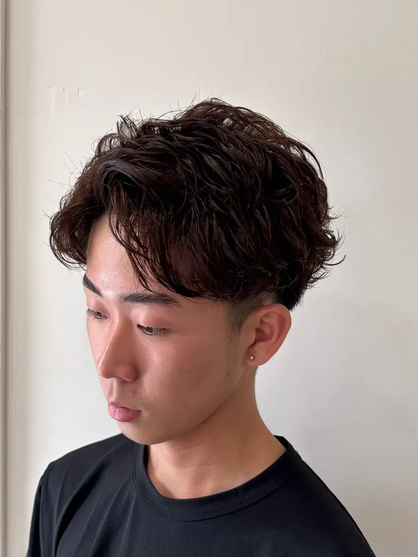 パーマ メンズ カット パーマ メンズカット＆パーマ 髪質改善/岩元のヘアスタイル