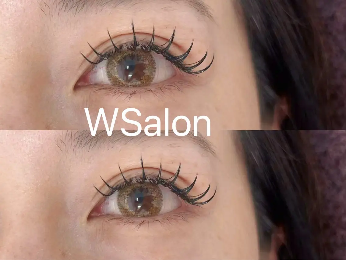 マツエク・マツパ 付け放題 バインドロック カラーマツエク フラットラッシュ 韓国風マツエク W Salon アイラッシュのマツエク・マツパデザイン