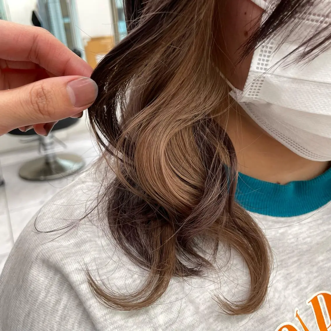 セミロング カラー *モデル募集🤍横浜 透明感カラー🫧のヘアスタイル