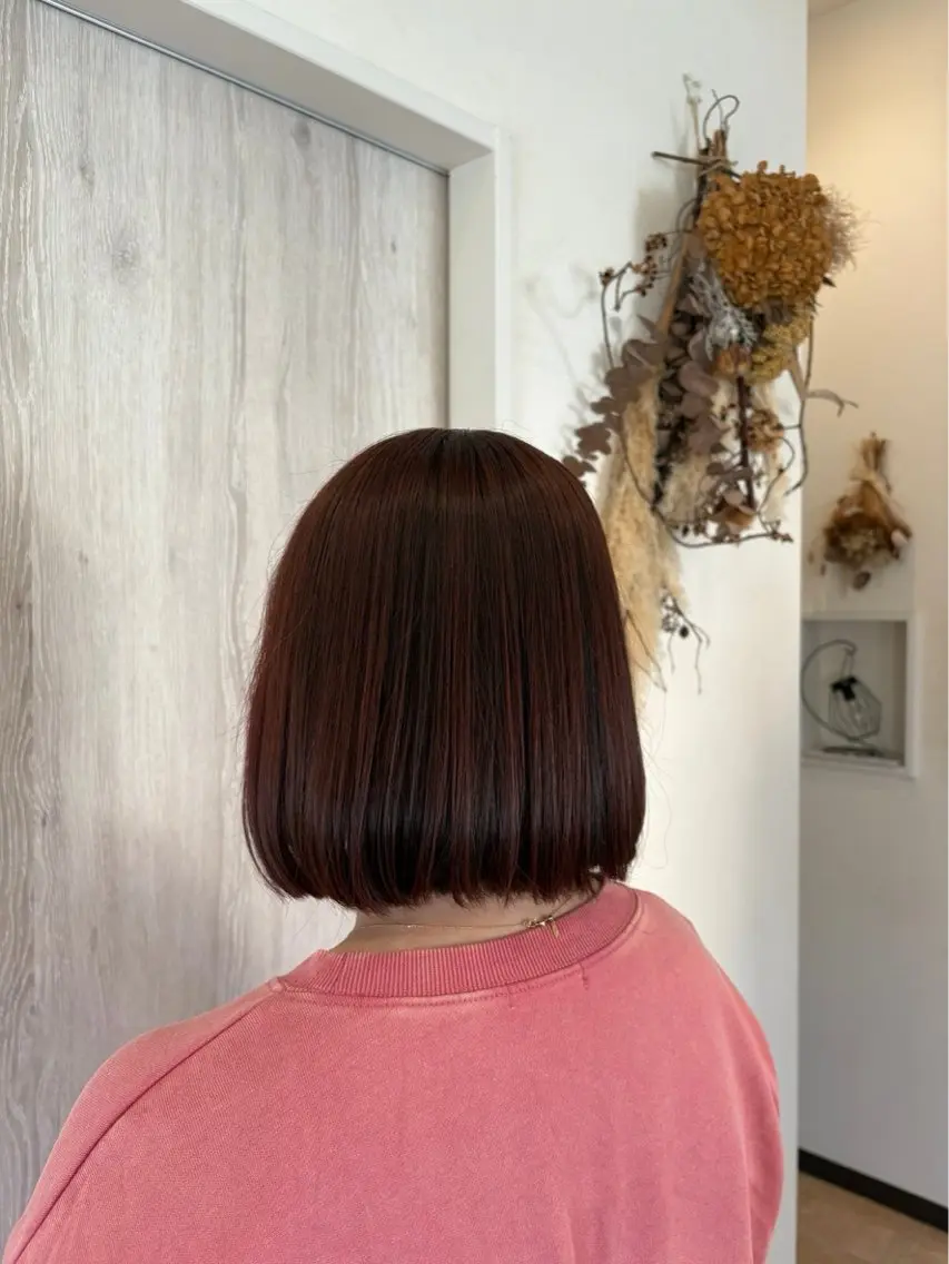 カラー ブラウンカラー ピンクカラー 衛藤 澄玲のヘアスタイル