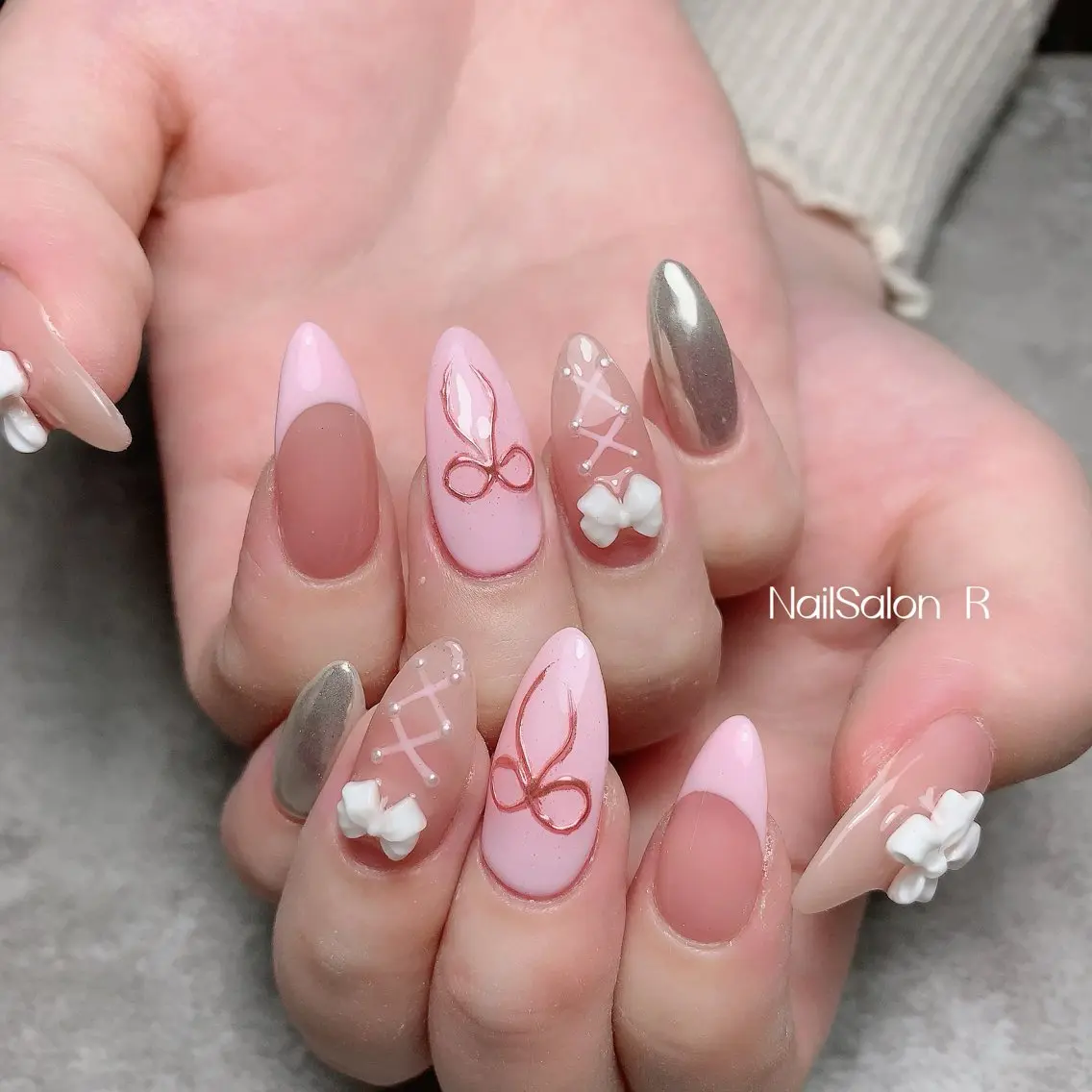 ネイル チークネイル 長さ出し フットネイル ジェルネイル 韓国ネイル ハンドネイル NailSalonR 宮里のネイルデザイン