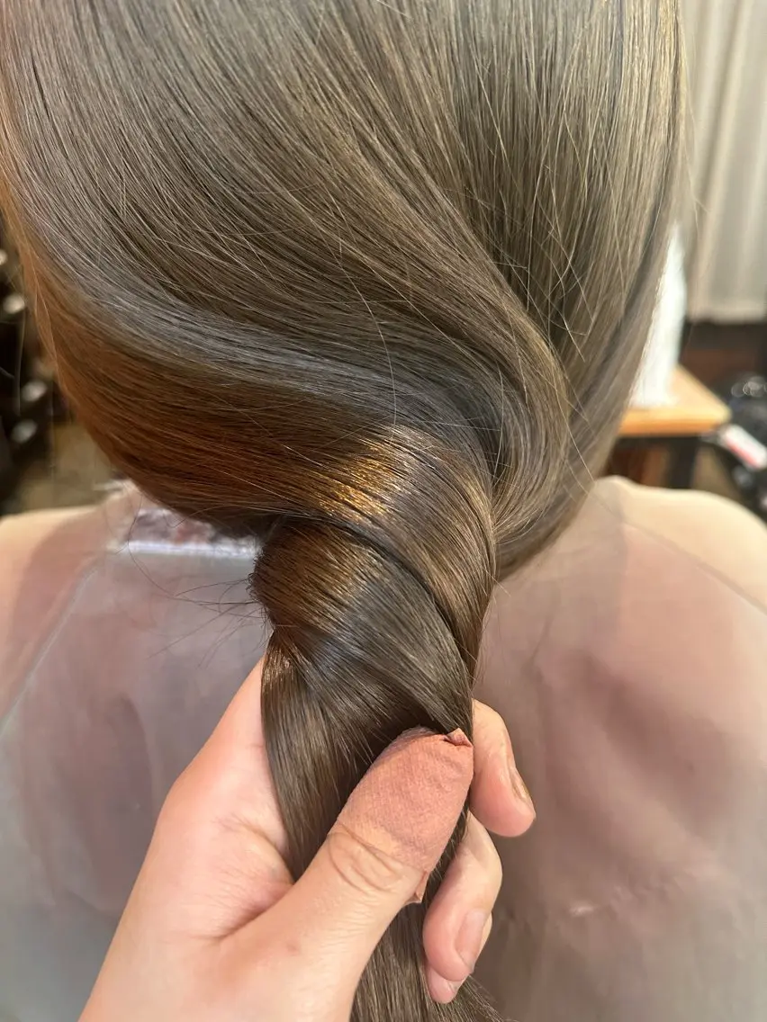 【ブリーチカラー🎗】ケアブリーチダブルカラー+卵殻トリートメント付きの写真