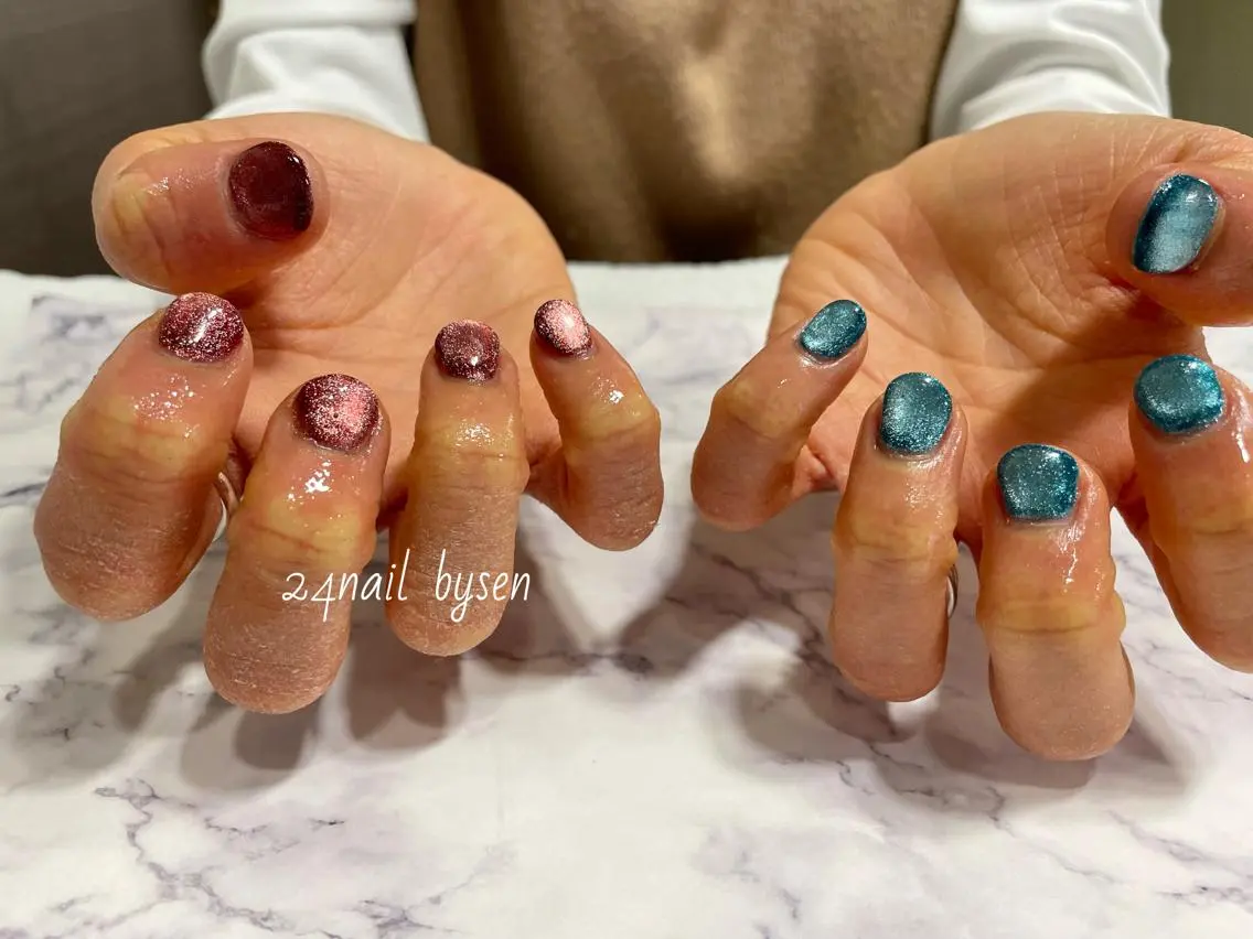ネイル ジェルネイル マグネットネイル Atelier by 24nail/Ayaのネイルデザイン