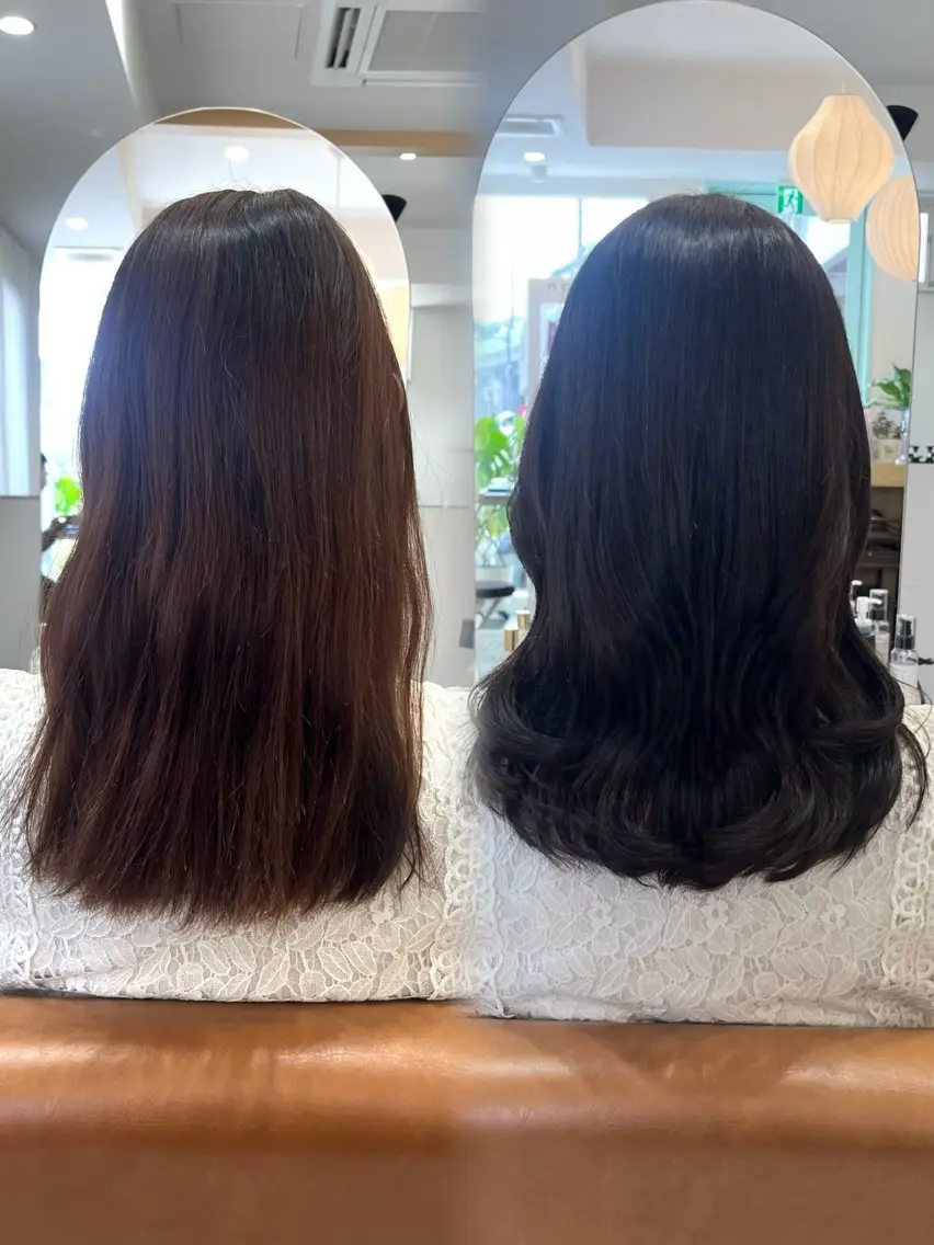 ロング カラー MIZUKI🫧ྀི 韓国ヘアAFLOATのヘアスタイル