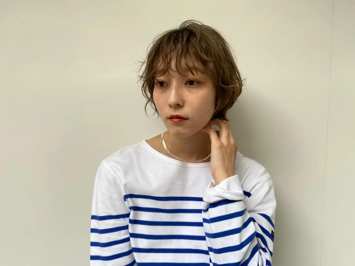 カラー ショート パーマ ダブルカラー グラデーションカラー ハイライトカラー イルミナカラー インナーカラー CEINE【セーヌ】 三軒茶屋のヘアスタイル