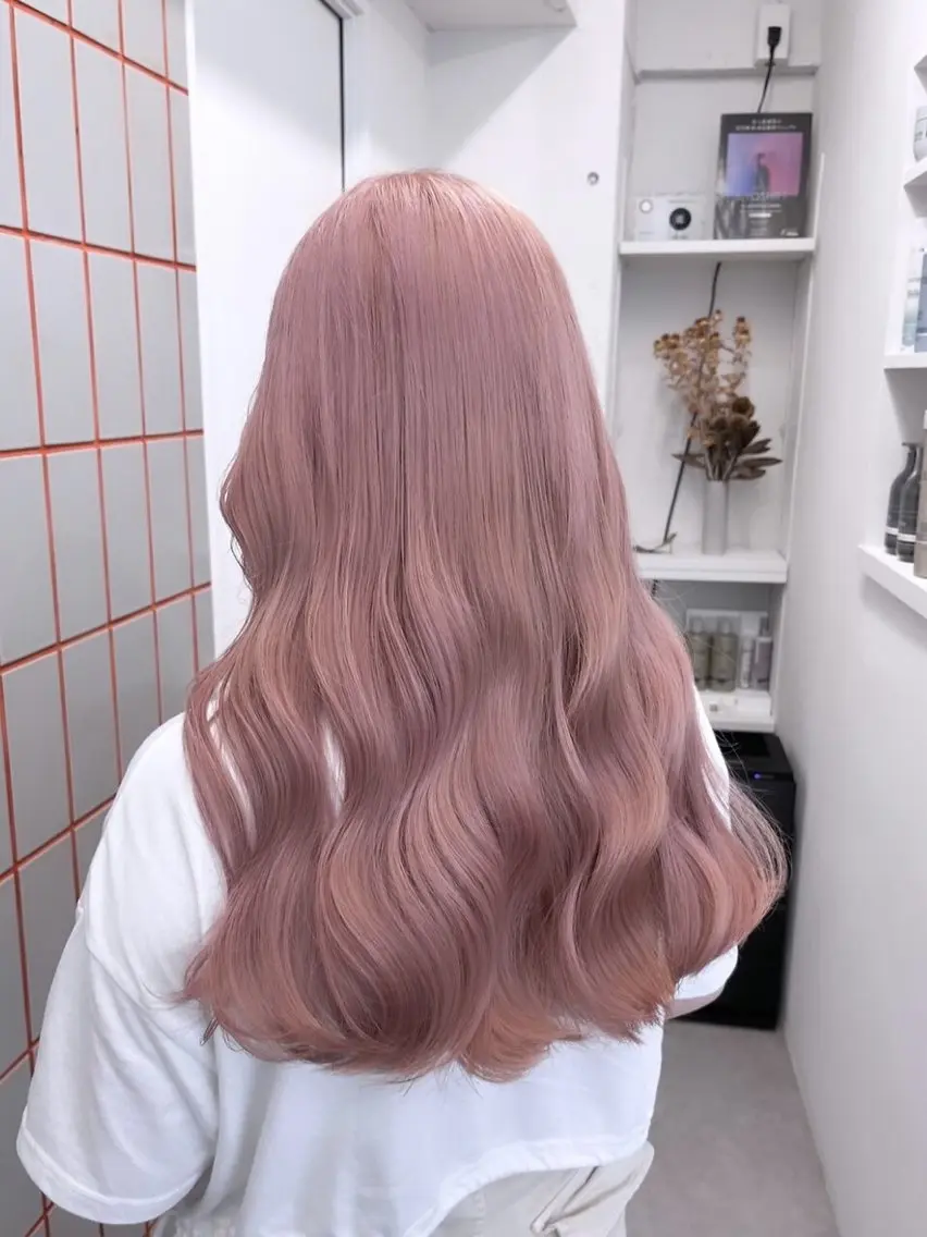 ロング カラー ブリーチ 透明感カラー ヘアカラー トリートメント 韓国ヘア特化 TAKESHIのヘアスタイル