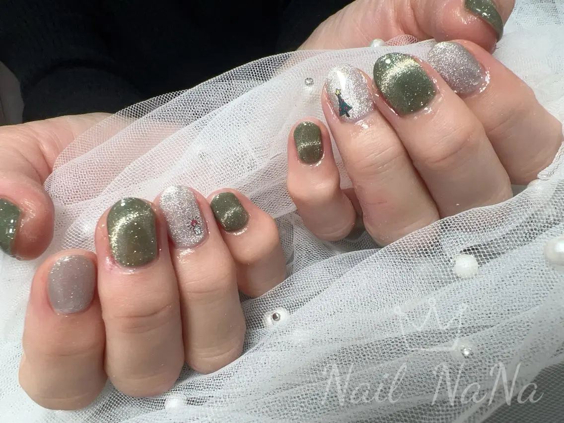 ネイル 冬ネイル クリスマス ハンドネイル Nail NaNaのネイルデザイン