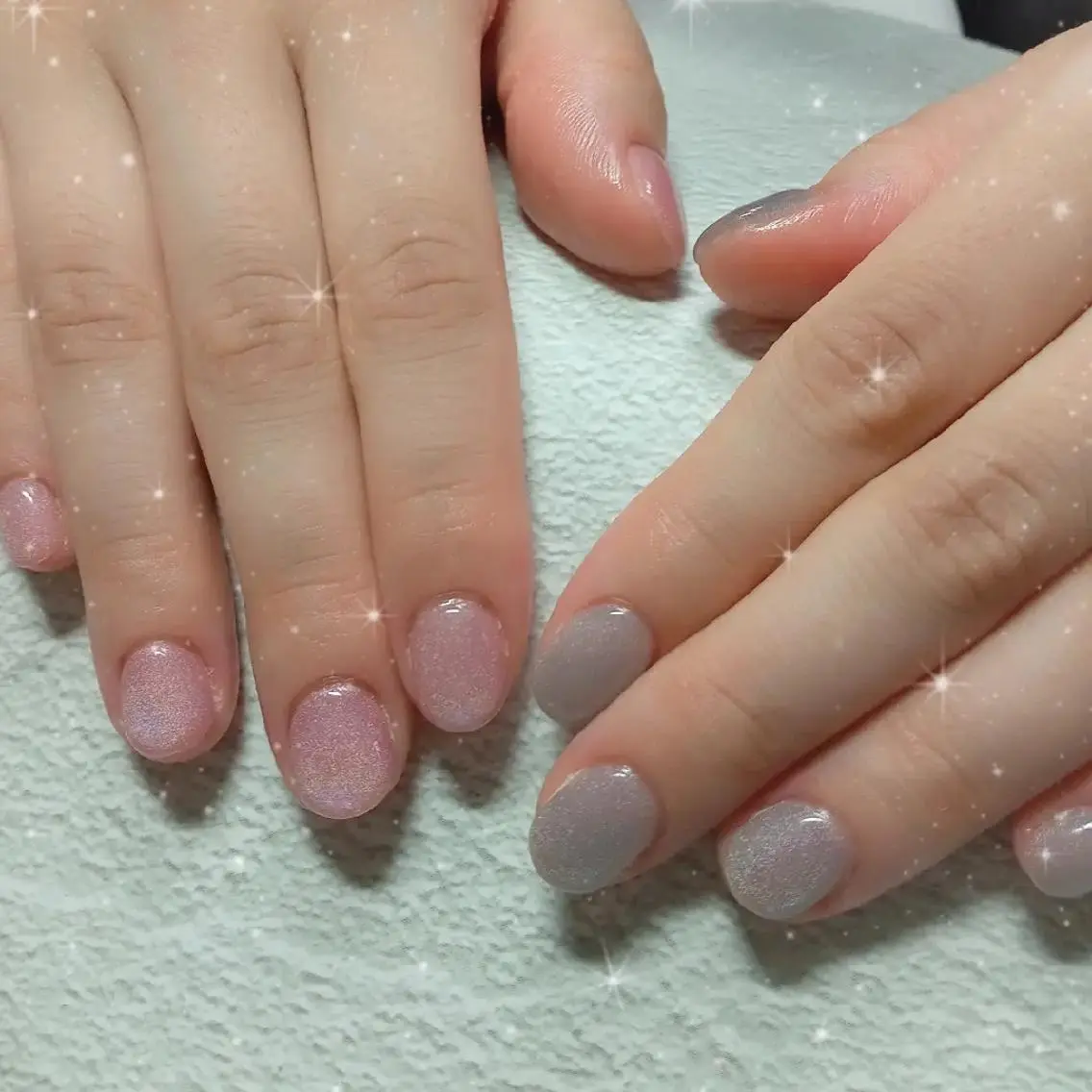 ネイル キラキラネイル マグネットネイル ビー玉ネイル オフィスネイル シンプルネイル ハンドネイル flure de neige yukiのネイルデザイン