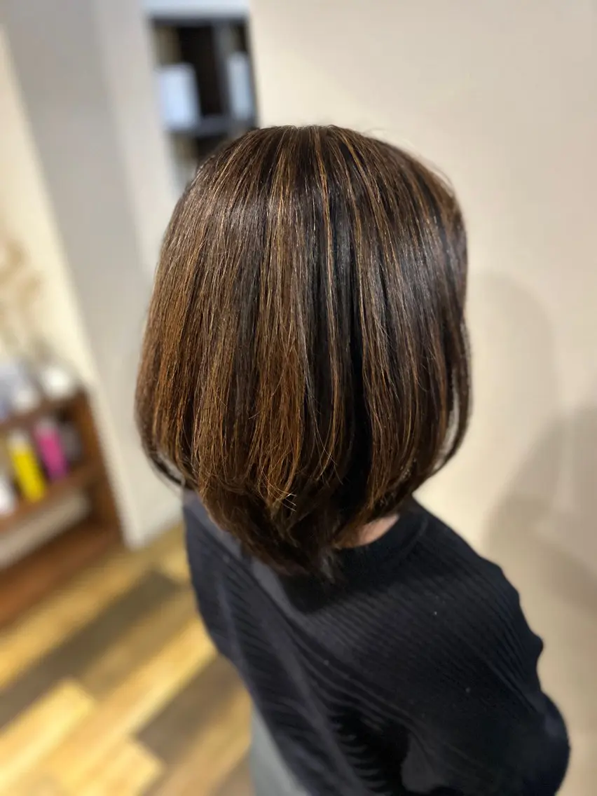 ミディアム ハイライト ヘアカラー トリートメント あっすー🐥 Canon artのヘアスタイル