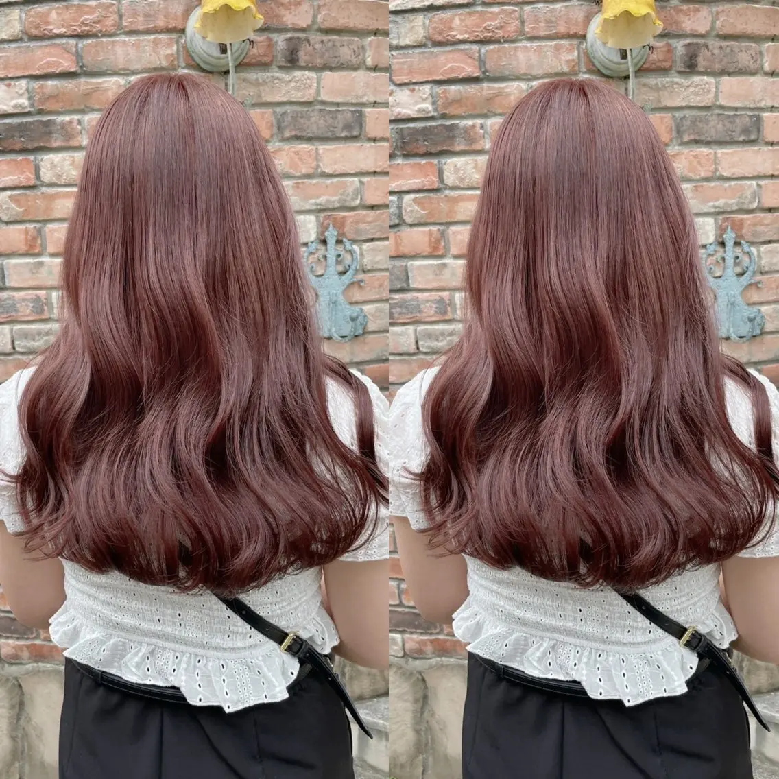 ロング カラー ベージュカラー 透明感カラー ピンクカラー ピンクベージュ ヘアカラー トリートメント ヘアセット ブリーチ無しダブル カラー🦕まどかのヘアスタイル