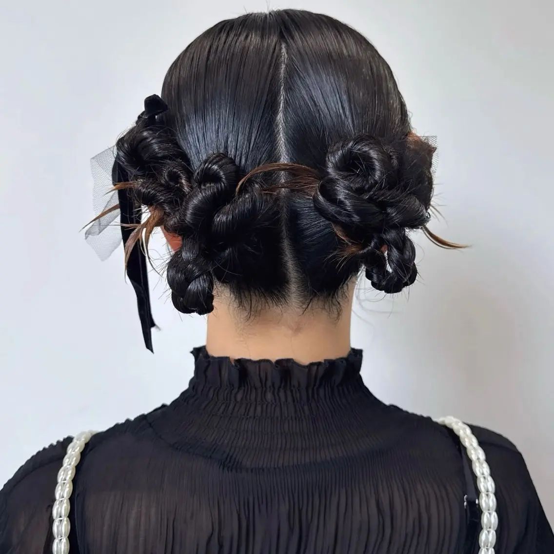 セミロング ヘアアレンジ ヘアセット KAWATOKO MISUZUのヘアスタイル