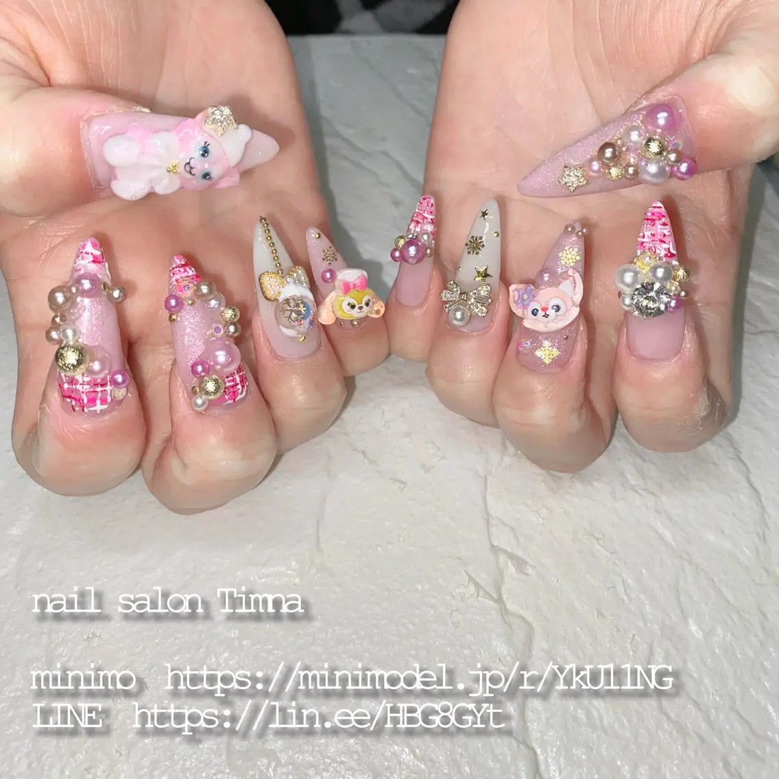 ロング ハンドネイル NAILSALON 🍔Timna🍟のネイルデザイン