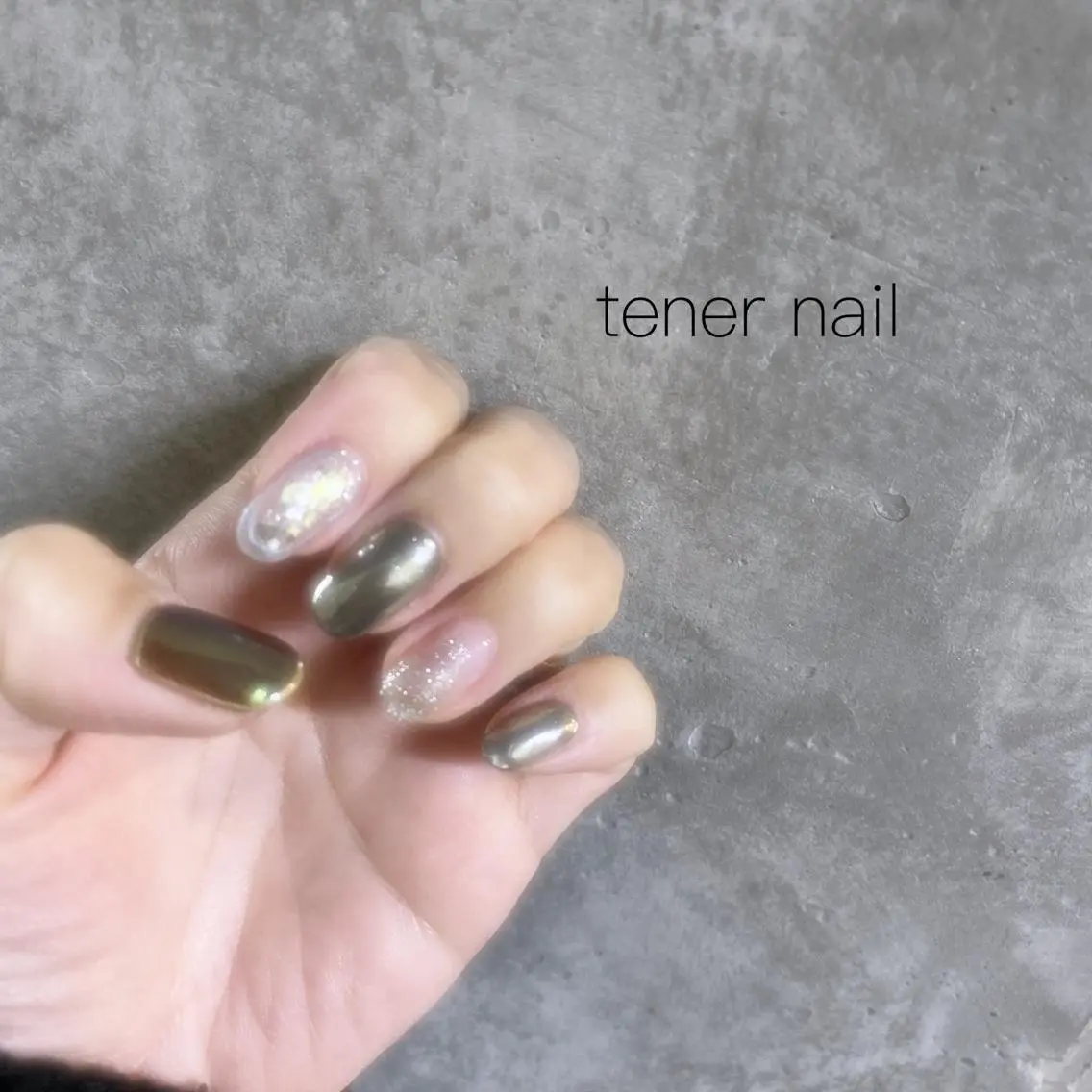 ネイル ミラーネイル ニュアンスネイル テネルネイル tener nailのネイルデザイン