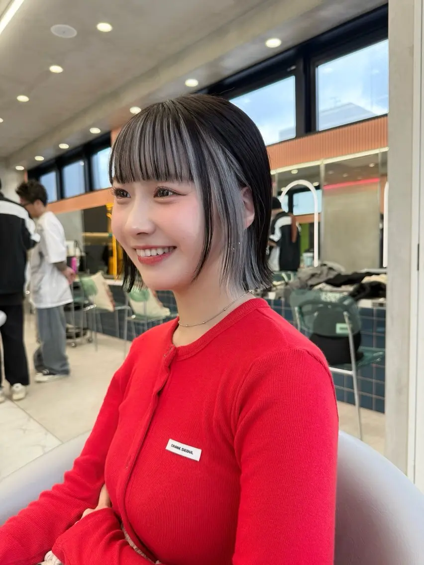 ミディアム カラー ヘアカラー トリートメント 🍀小川大輔🍀 ボブ/ブリーチ🥇のヘアスタイル