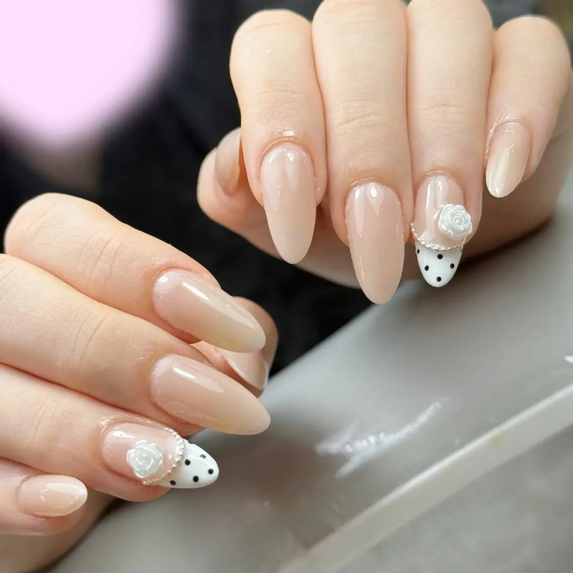 ネイル ジェルネイル ガーリー キラキラネイル 韓国ネイル 持ち込み ハンドネイル ハンドケア Nova Nail Nippon 店のネイルデザイン