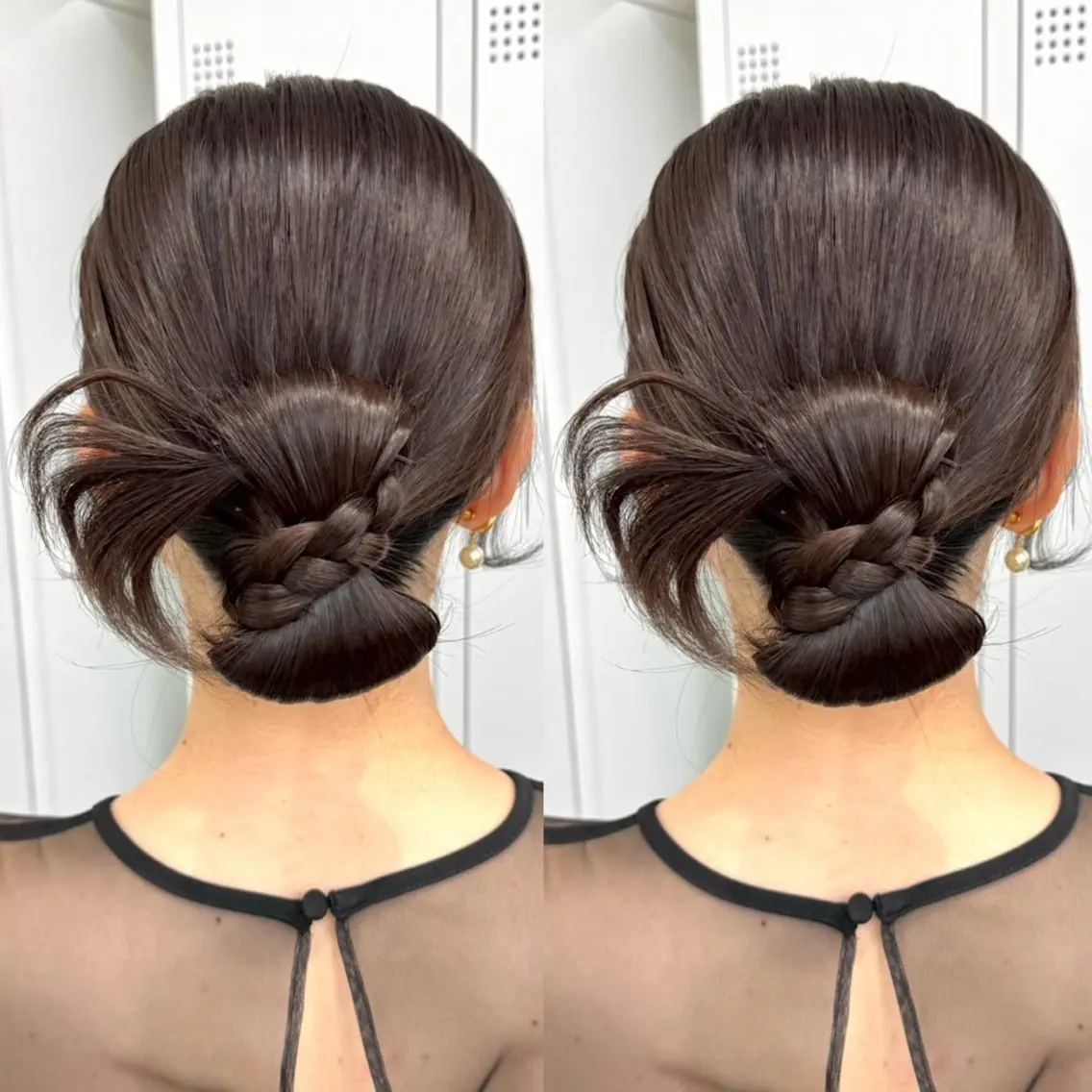 セミロング ヘアアレンジ ヘアセット ヘアメ🎀推しカラー 🥣横浜/しほ🧸のヘアスタイル