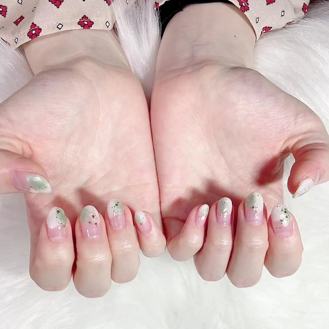 ネイル ニュアンスネイル ハンドネイル アップネイル 山口のネイルデザイン