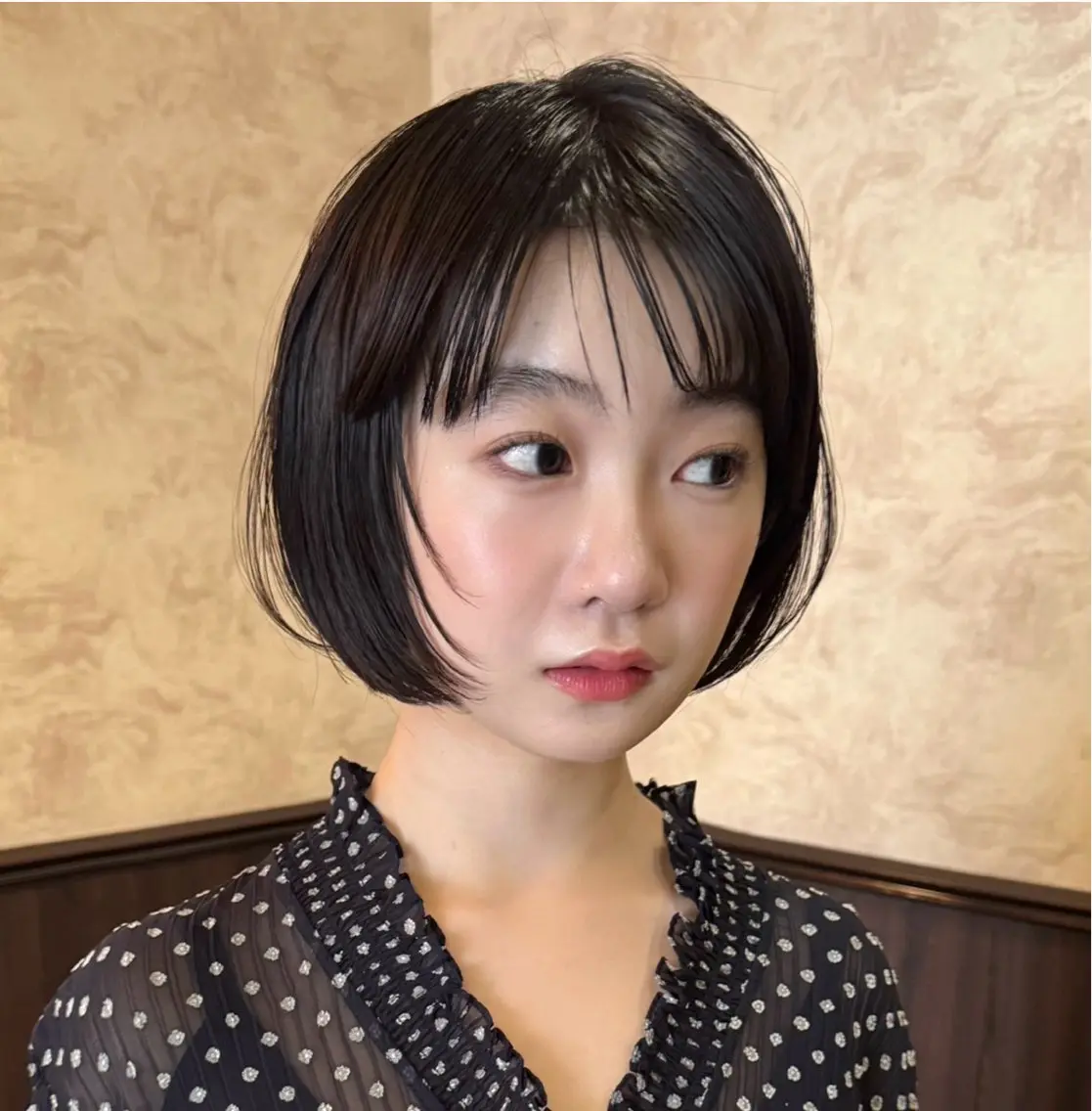 ショート カット ヘアカラー トリートメント ボブ/透明感カラー /艶髪/しなる🌷のヘアスタイル