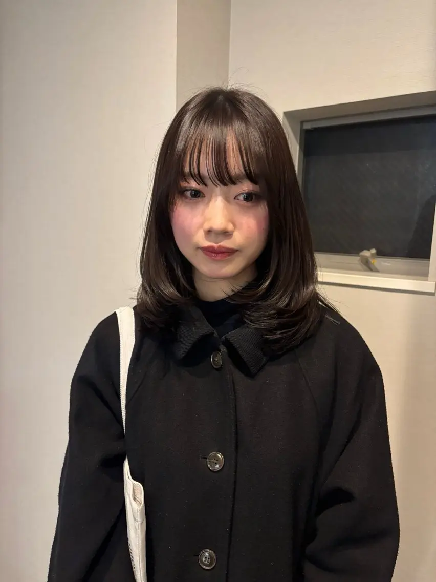ミディアム カラー カット ヘアカラー トリートメント レイヤーカット🎀 kanaのヘアスタイル
