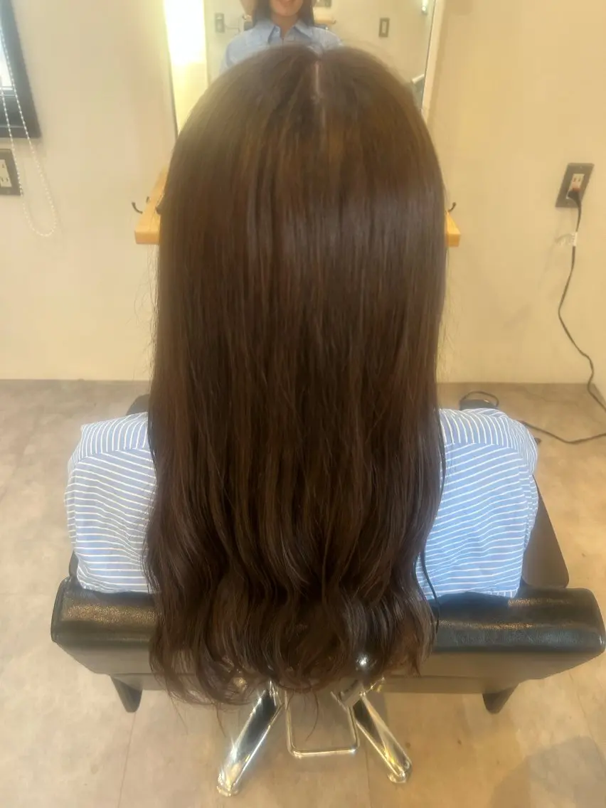 ロング カラー ベージュカラー グレージュ トリートメント 山川 遥菜のヘアスタイル