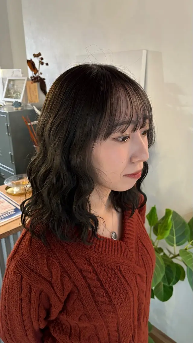 ミディアム ヘアカラー ヘッドスパ 田中 美海のヘアスタイル