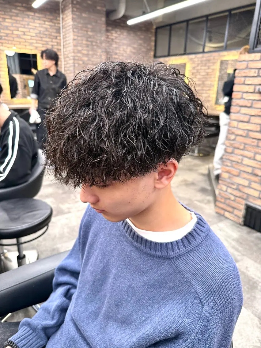 ショート カラー パーマ ヘアアレンジ メンズ キッズ 🔷横浜1のパーマ 職人🔷将太郎のヘアスタイル