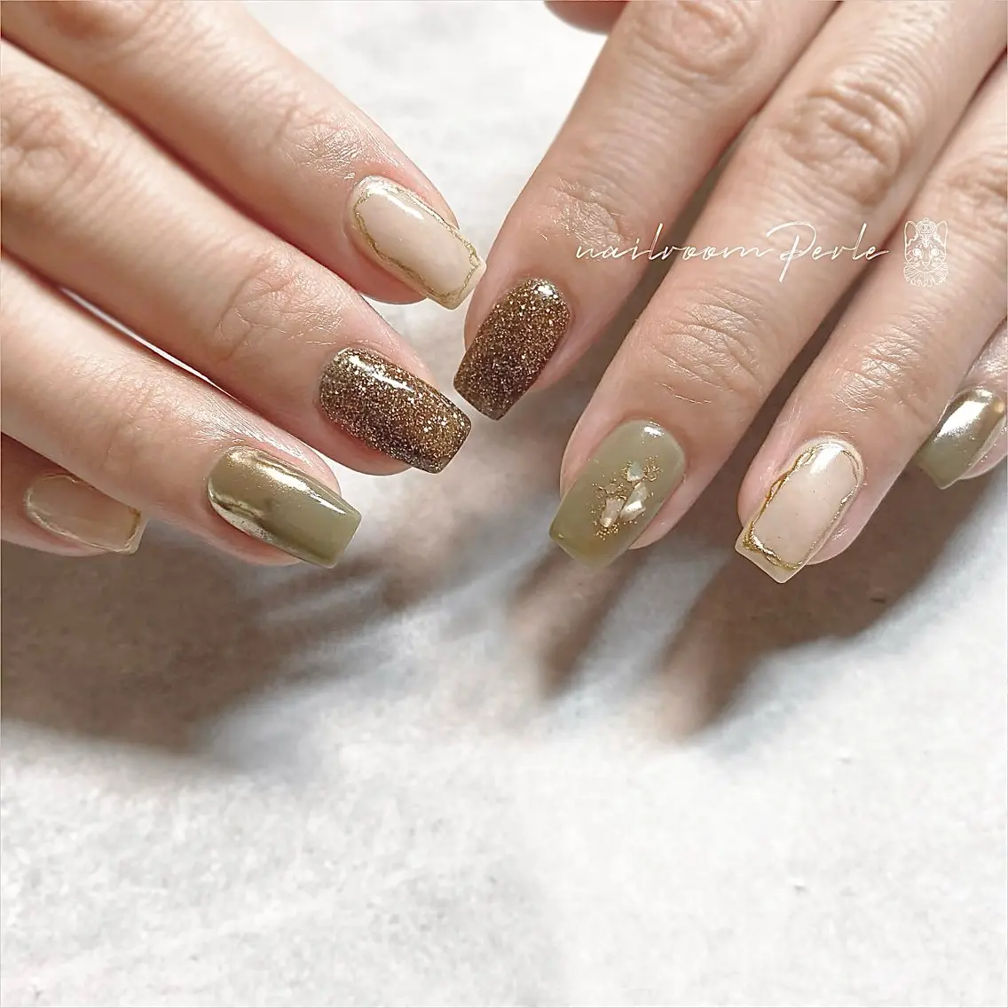 ネイル シンプルネイル ハンドネイル nail room Perleのネイルデザイン
