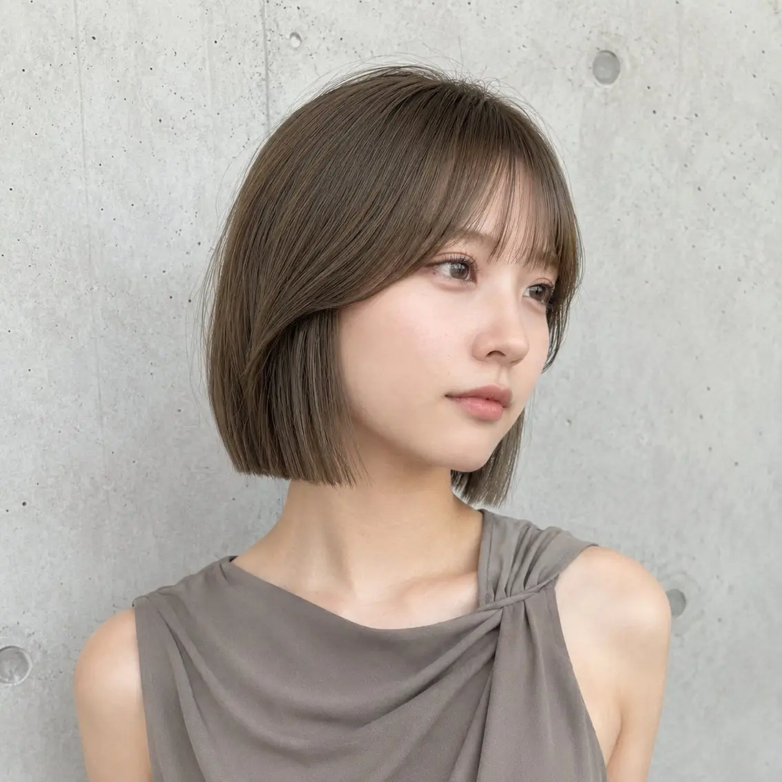 ショート カット ヘアカラー トリートメント 盛れる顔まわりカット 髪質改善/渋谷/れんのヘアスタイル