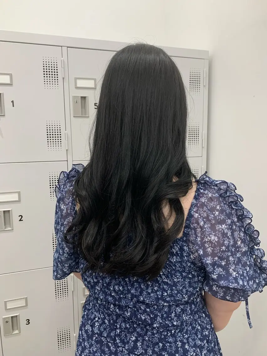 セミロング カラー 黒髪 透明感カラー ヘアカラー ヘッドスパ 本格ヘッドスパ🌿 ×ヘア 佐藤のヘアスタイル