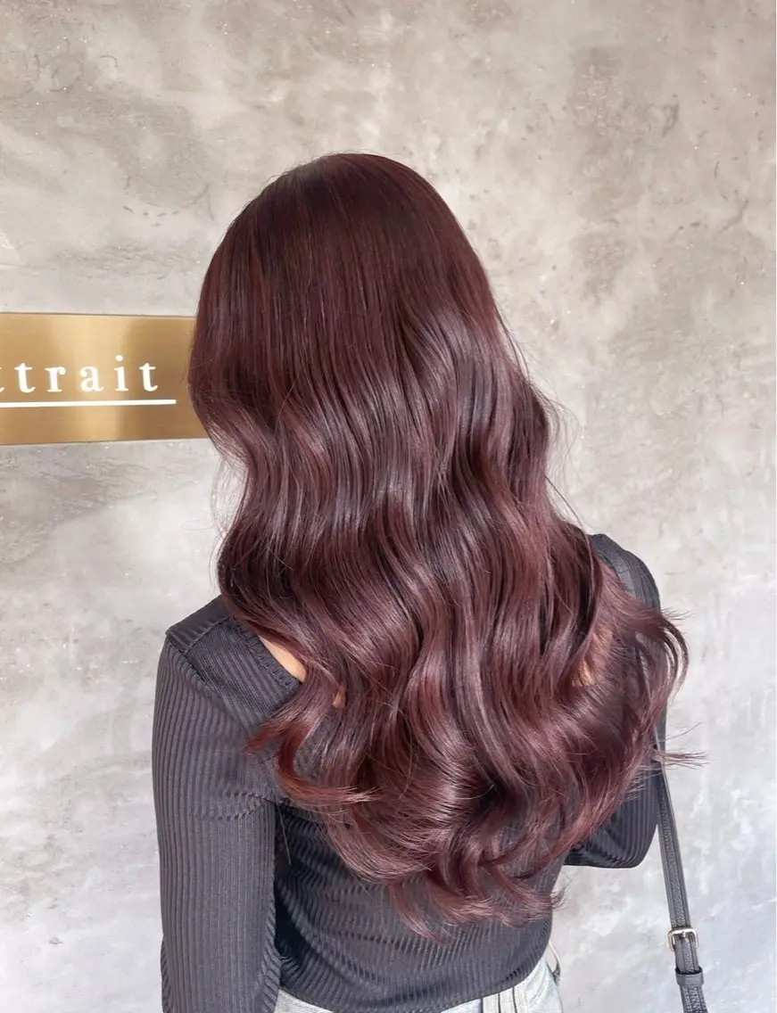 ロング カラー ヘアカラー トリートメント 大阪  天王寺 attraitななかのヘアスタイル