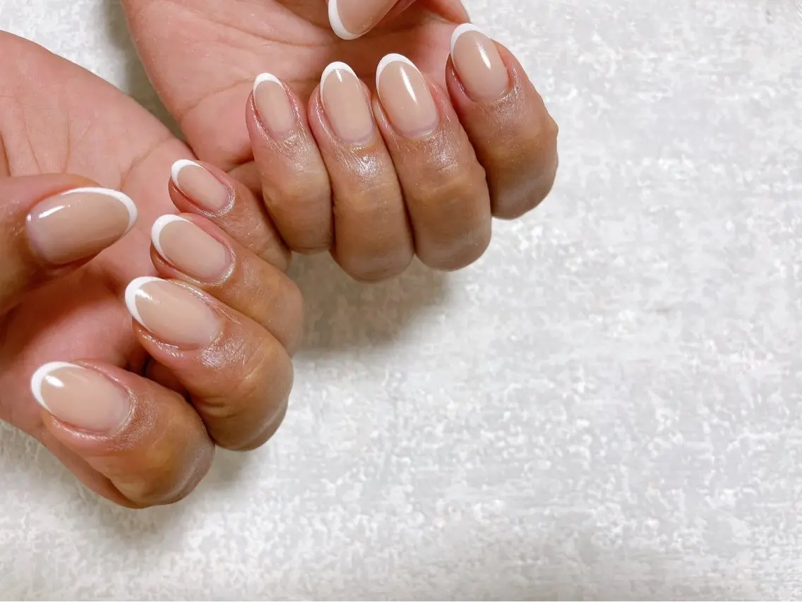 ネイル フレンチネイル ジェルネイル メンズネイル オフィスネイル パラジェル kiki nail たまプラーザのネイルデザイン