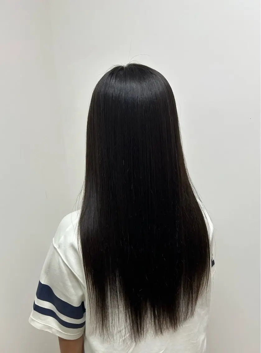 ロング カット 縮毛矯正 BALANCE ゆなのヘアスタイル