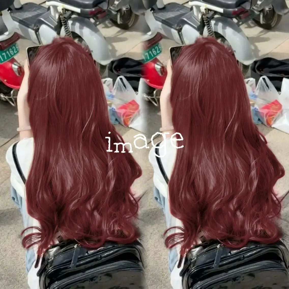 ロング ヘアカラー 🎀暖色カラー🎀 韓国ヘア まなかのヘアスタイル
