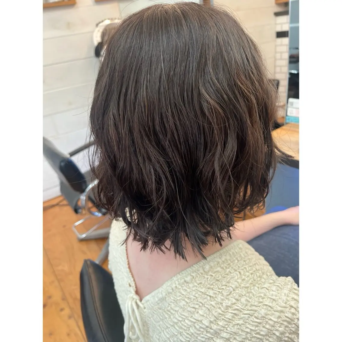ミディアム パーマ ミディアムパーマ ボブ 髪質改善 トリートメント カット パーマ Lagom なかだのヘアスタイル