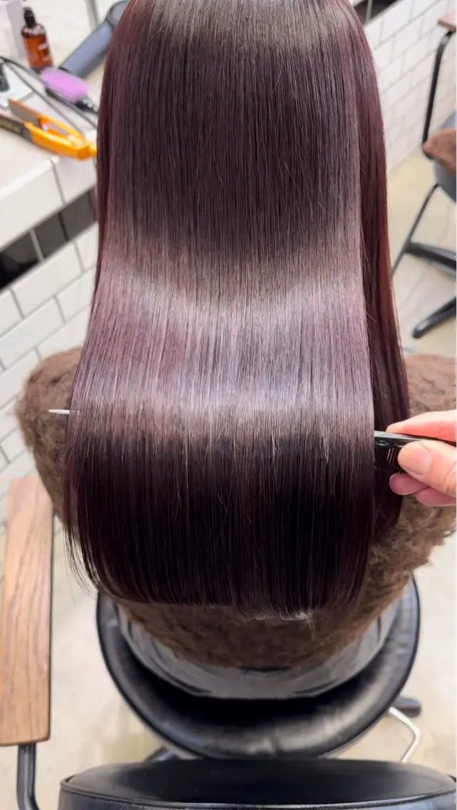 ロング カラー ヘアアレンジ 伸ばしかけ 髪質改善 トリートメント 🍯傷ませないカラー 髪質改善🍯彪雅のヘアスタイル