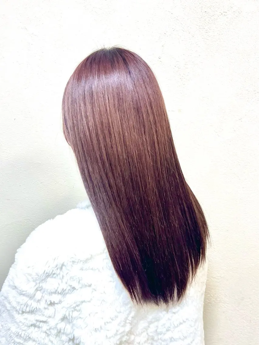 ロング カラー うる艶カラー× ハイトーン/miuのヘアスタイル