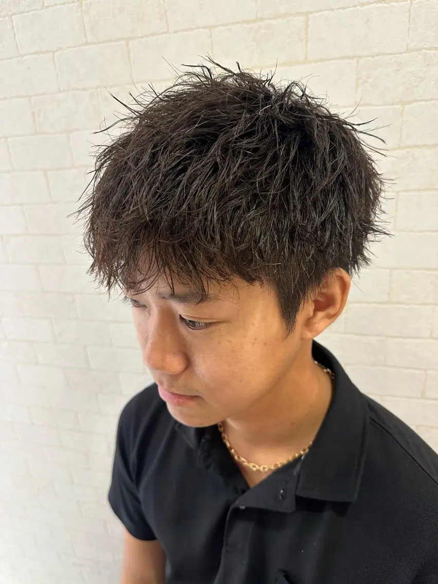 👑平日限定ご新規様👑メンズカット+お好きなパーマ+トリートメント+眉毛カット 湿気対策☔️期間限定お試し価格セールの写真