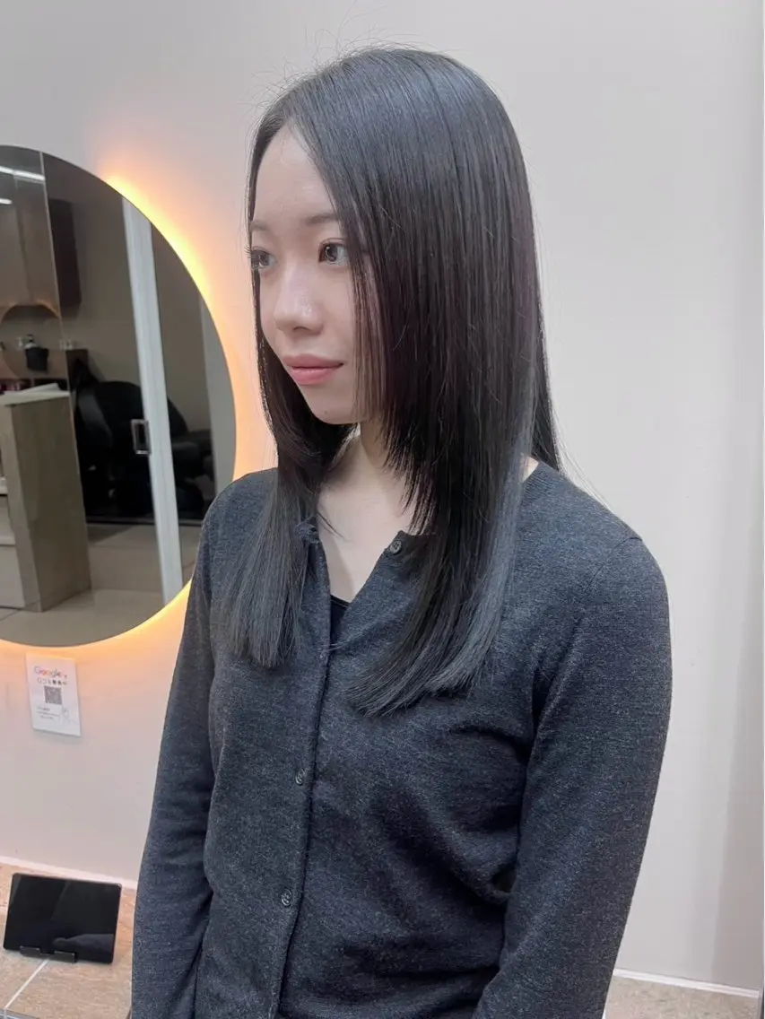 ロング カラー パーマ 顔周りカット 髪質改善 カット ヘアカラー トリートメント 《柔らかhair𓍯 》木村美姫のヘアスタイル
