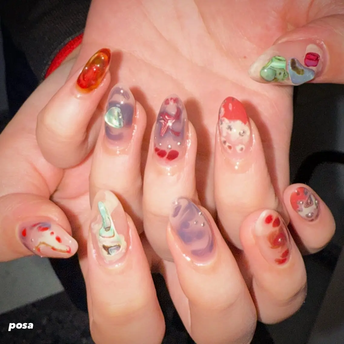 ネイル ニュアンスネイル シンプルネイル ハンドネイル posa nail モエミのネイルデザイン