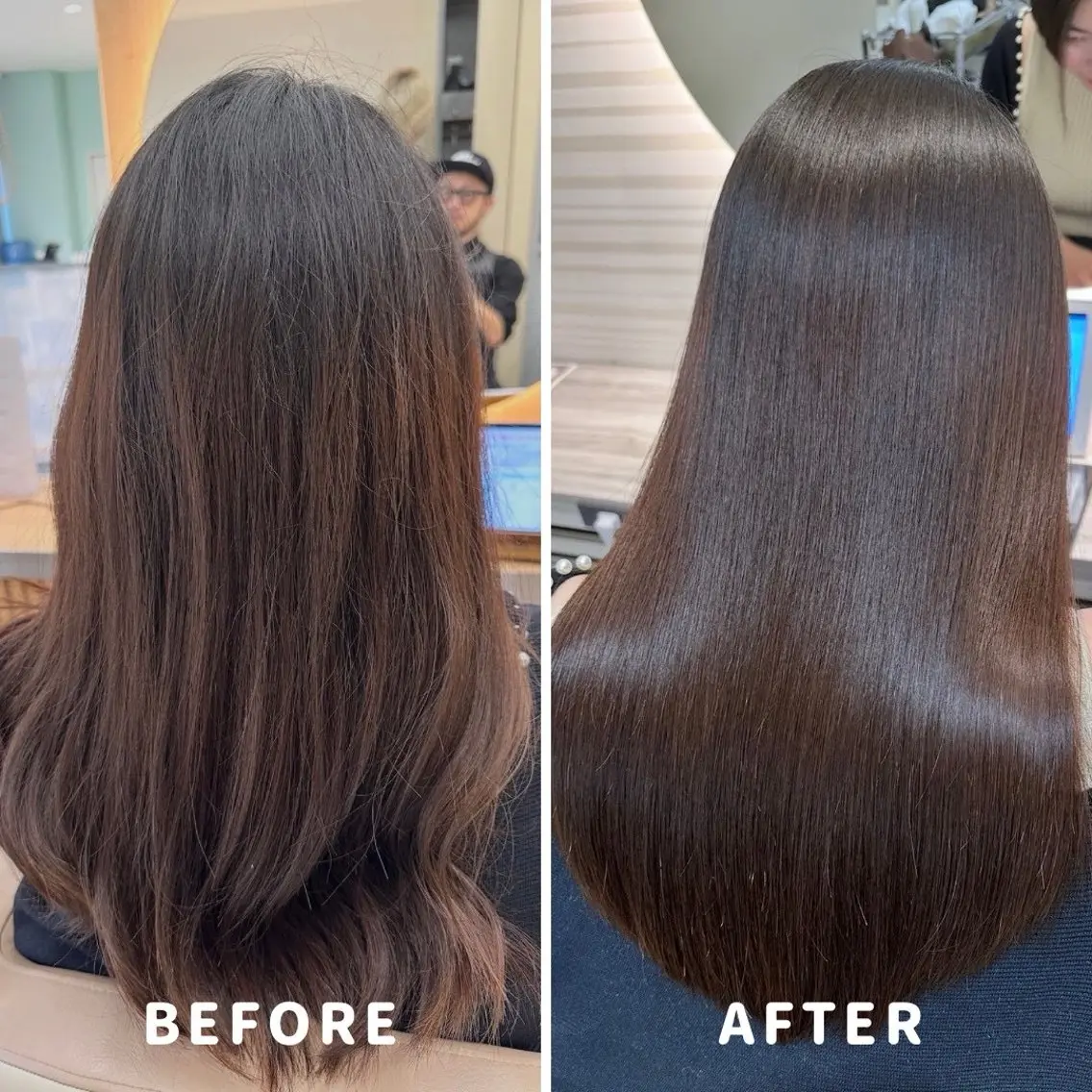 ロング 縮毛矯正 トリートメント 髪質改善特化サロン earth渋谷のヘアスタイル