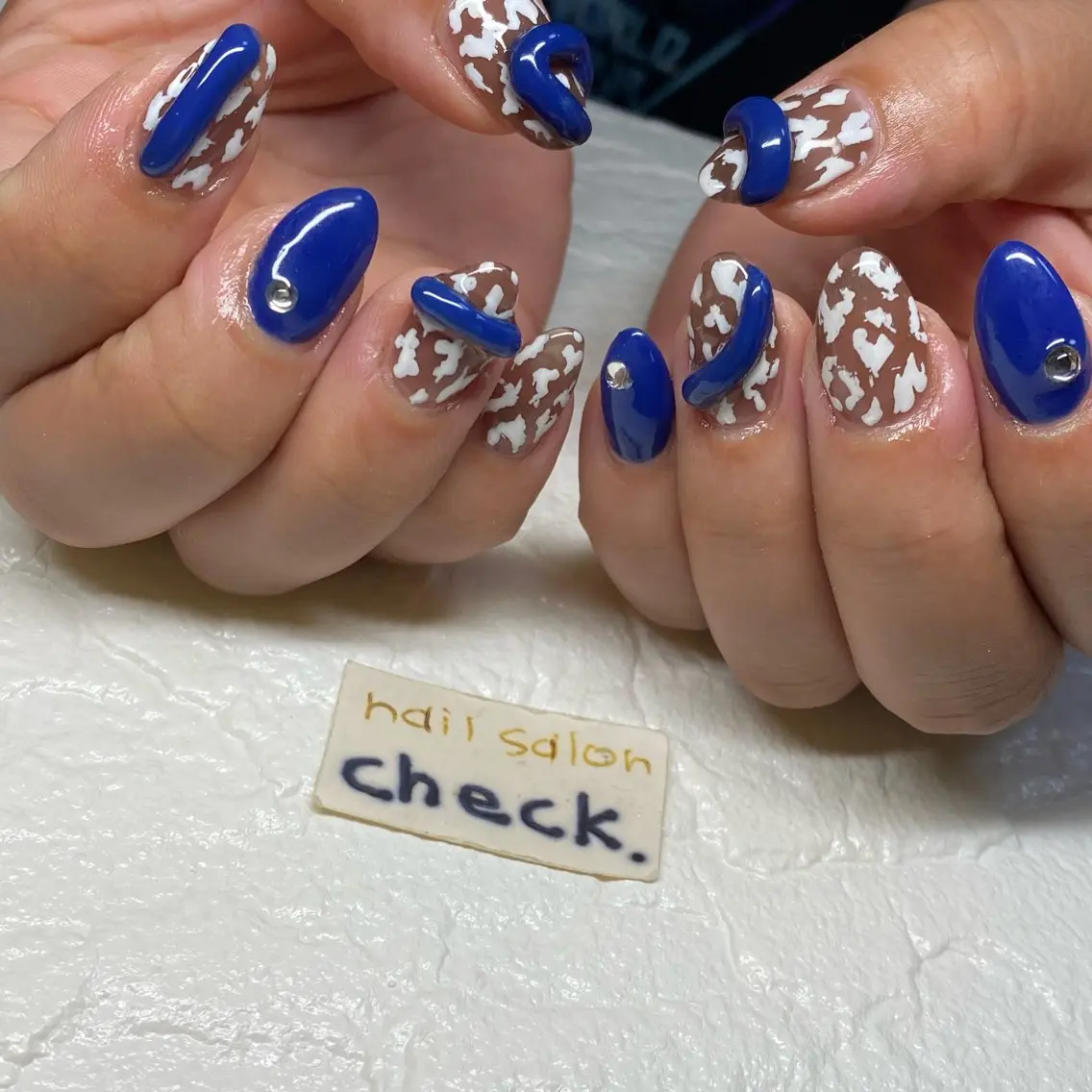 ネイル アートネイル ニュアンスネイル スカルプネイル 春ネイル 夏ネイル ーCHECKー ちあきのネイルデザイン