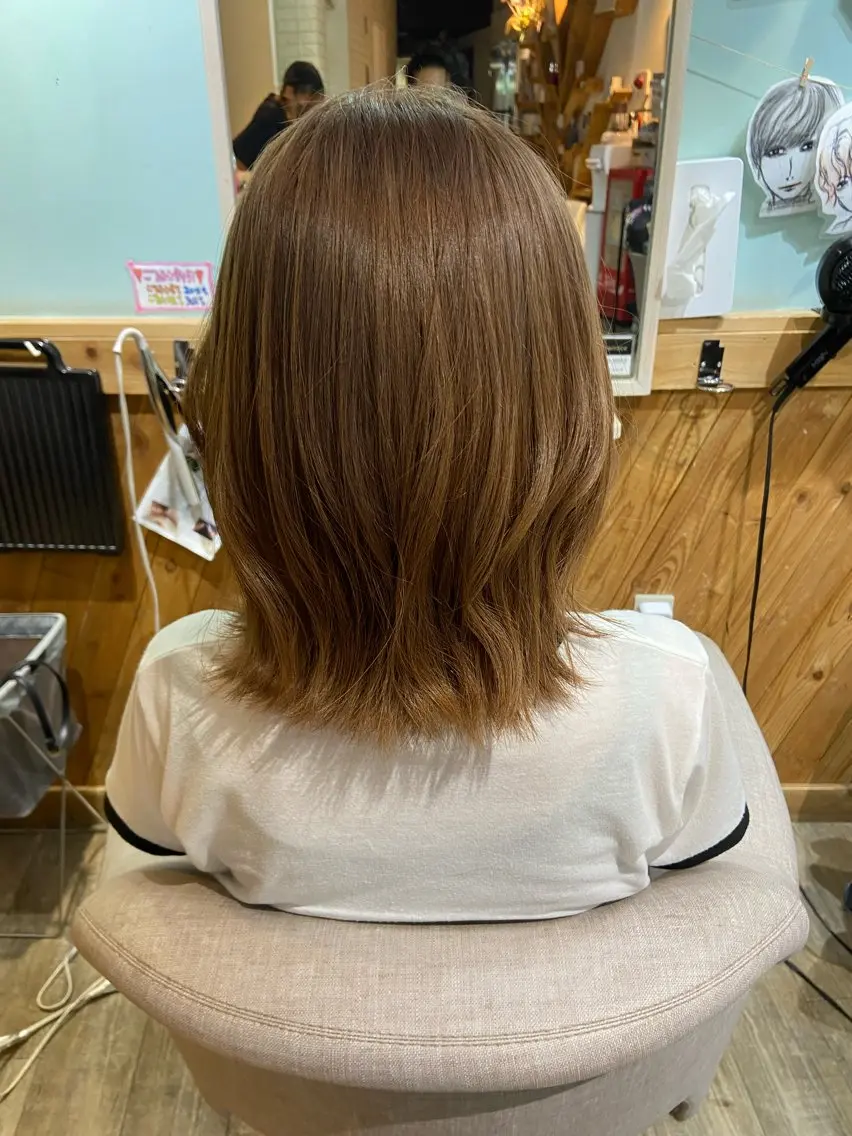 セミロング カラー ベージュカラー CORE masaのヘアスタイル