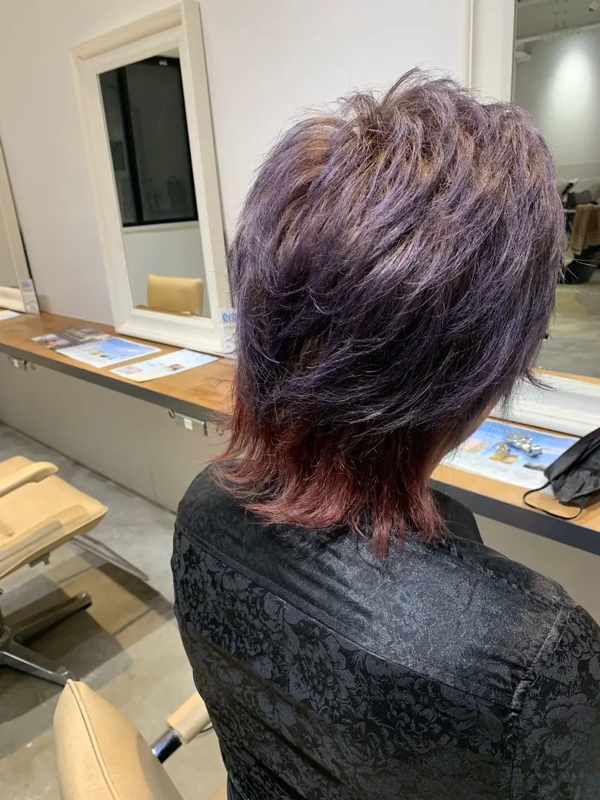 ショート カラー メンズ デザインカラー ダブルカラー 水戸/似合わせカット /Rukaのヘアスタイル