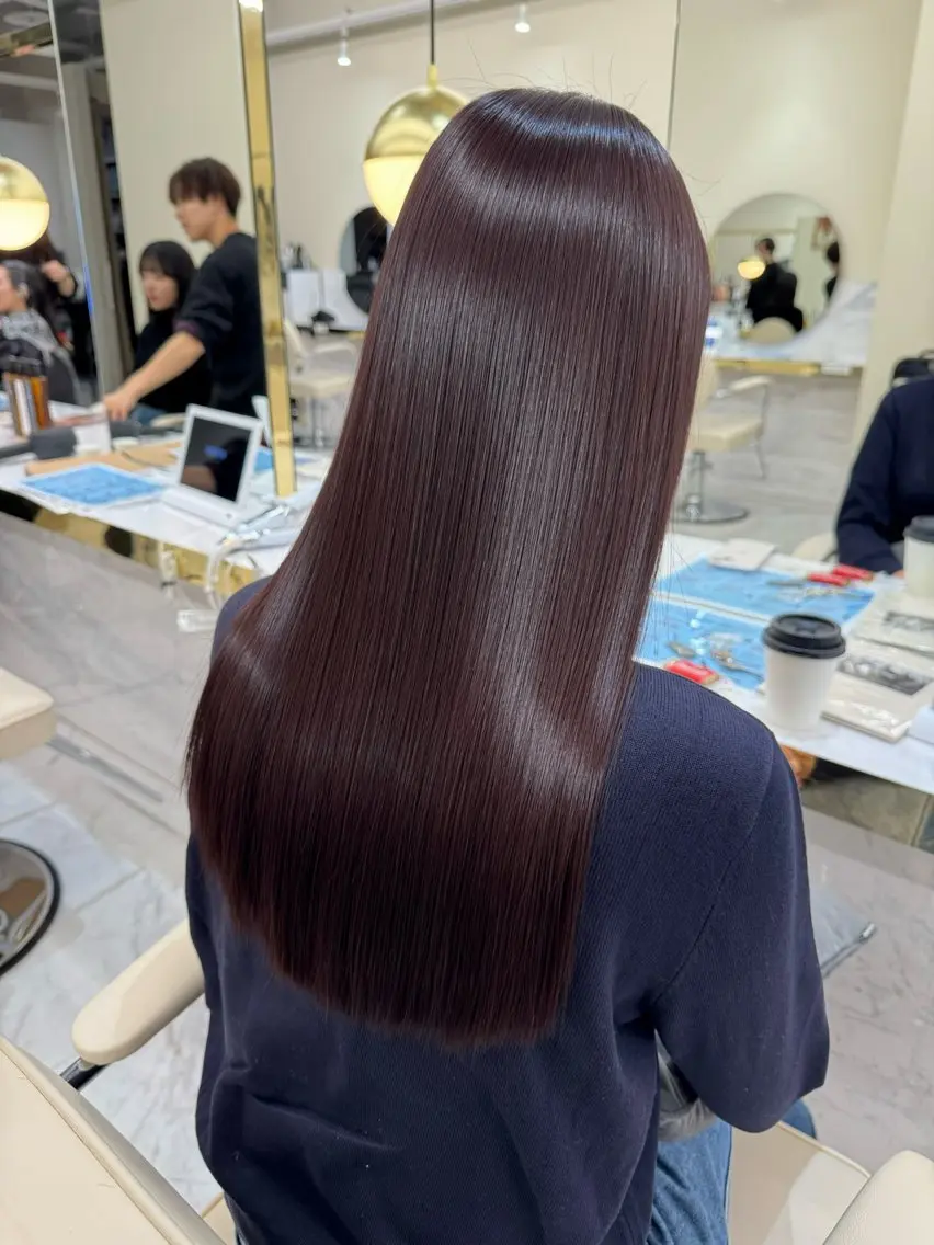 ロング カラー パーマ ヘアアレンジ くせ毛 カット ヘアカラー 縮毛矯正 トリートメント 髪質改善×レイヤー 🫧松野力也のヘアスタイル