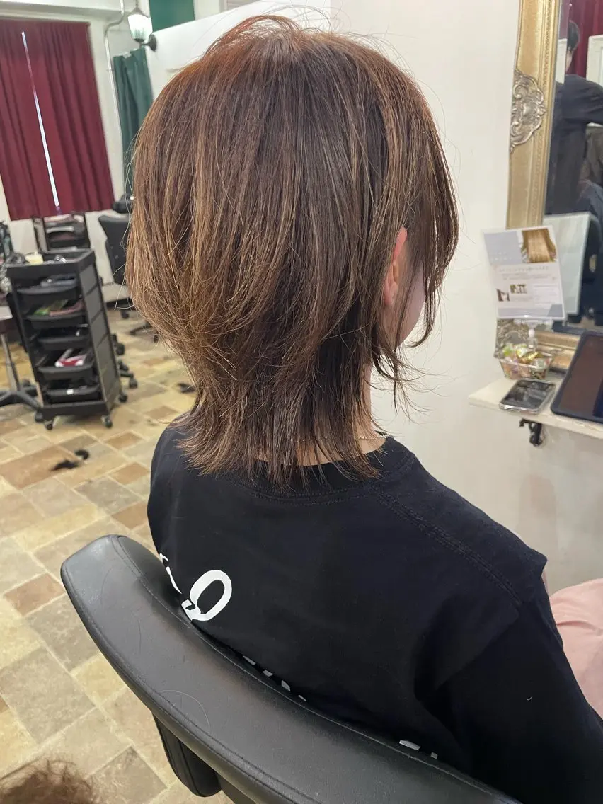 ミディアム カラー amphihair 高橋祐也のヘアスタイル