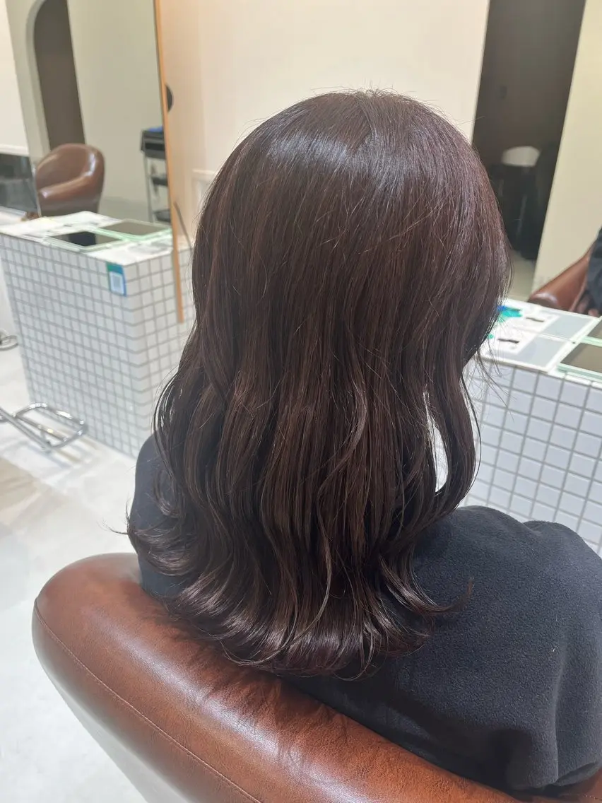 カラー ブラウンカラー ピンクカラー 太田 恵美梨のヘアスタイル